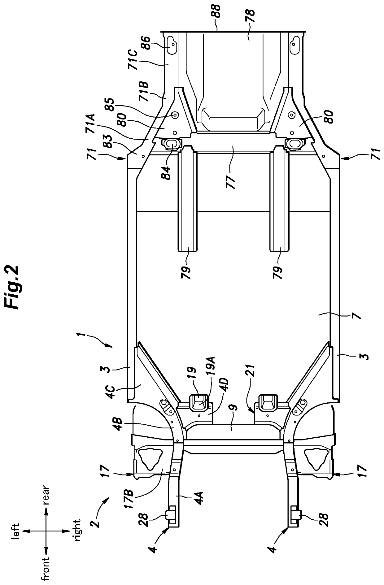 Vehicle body rear structure