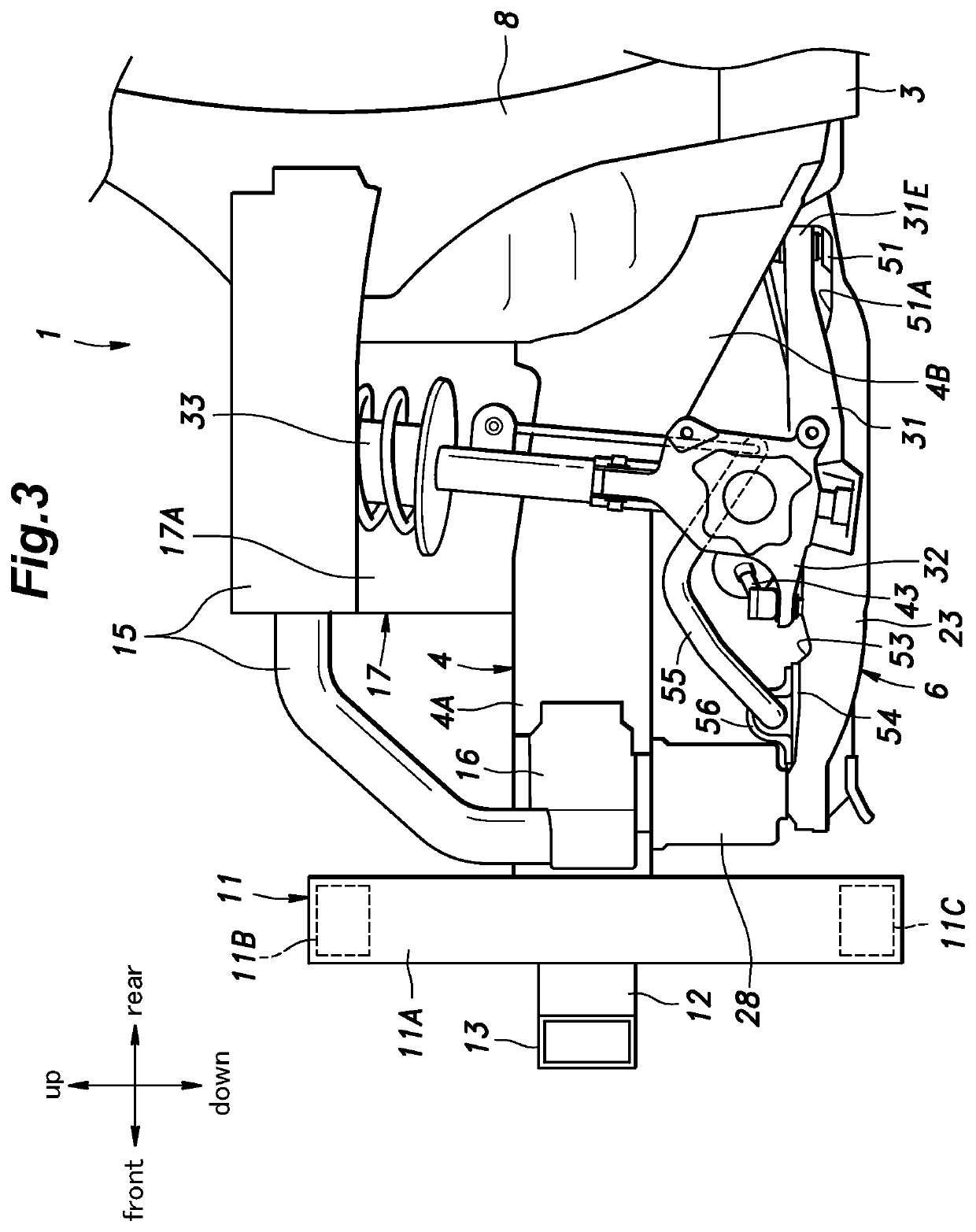 Vehicle body rear structure