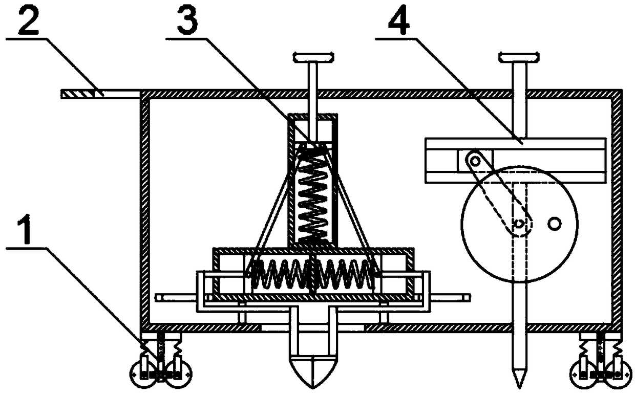 Multifunctional agriculture and forestry pit-drilling and earth-cutting device