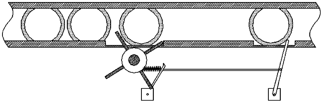 Conveying device for ensuring individual transportation of tires based on self-gravity