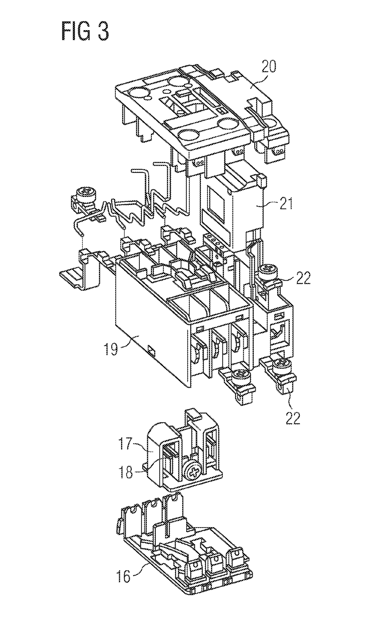 Low-voltage switching device with a variable design