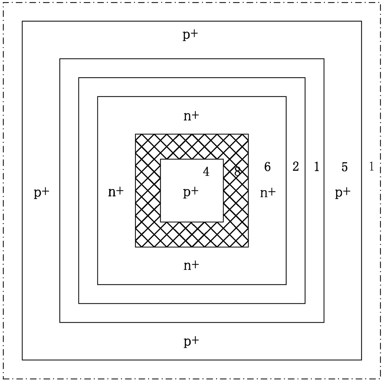 PNP transistor structure resistant to total dose irradiation