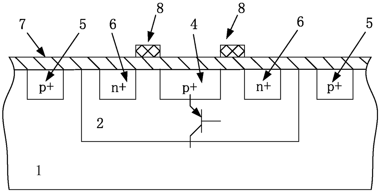 PNP transistor structure resistant to total dose irradiation