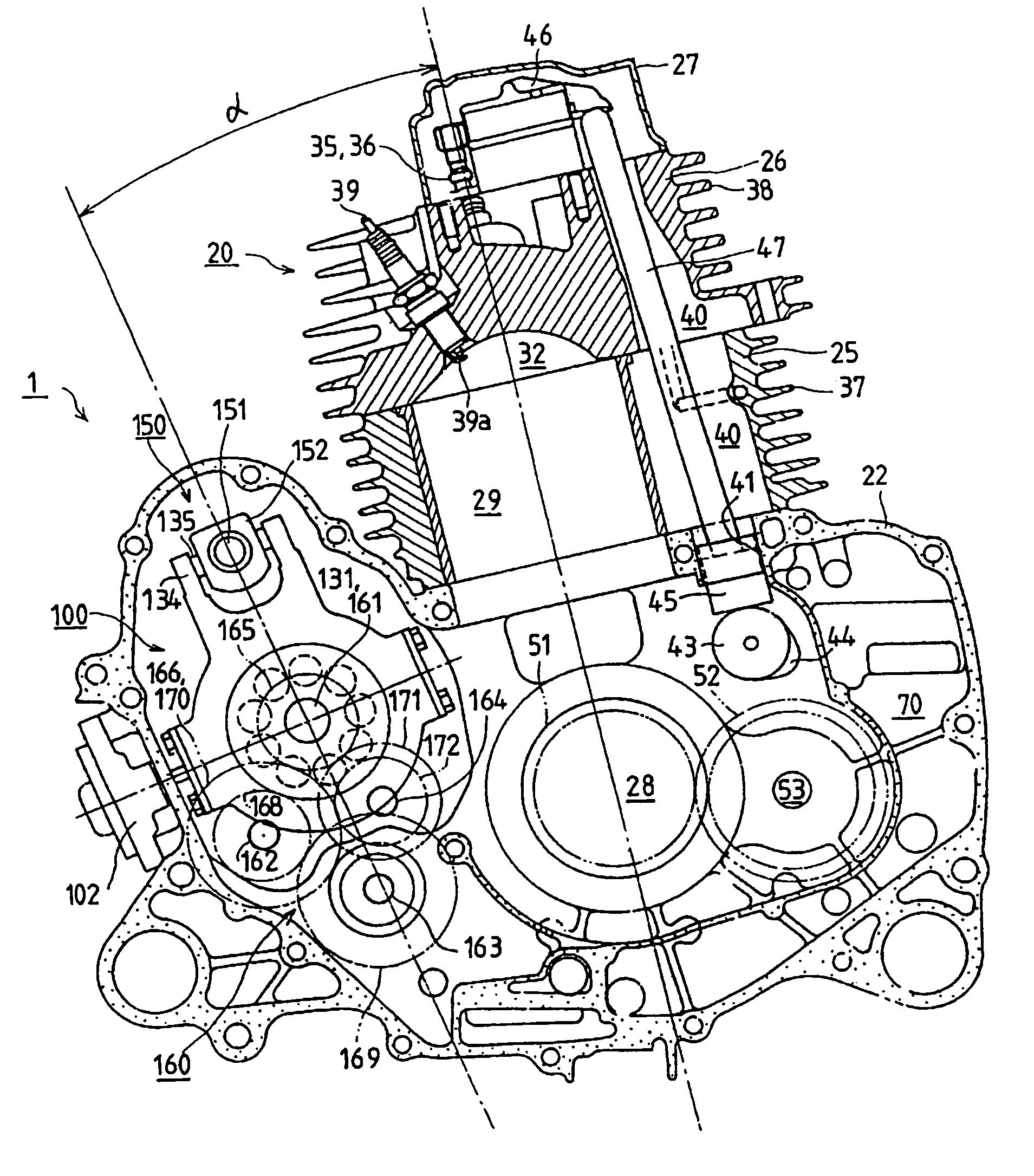 Power unit for vehicle with internal combustion engine