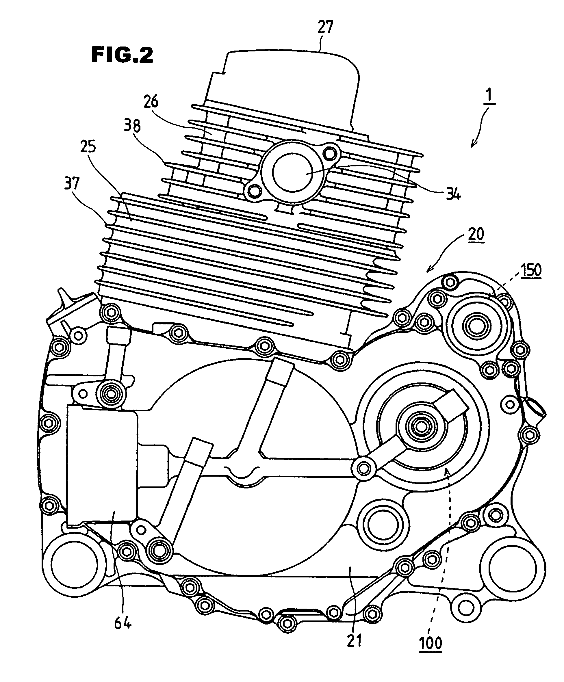 Power unit for vehicle with internal combustion engine