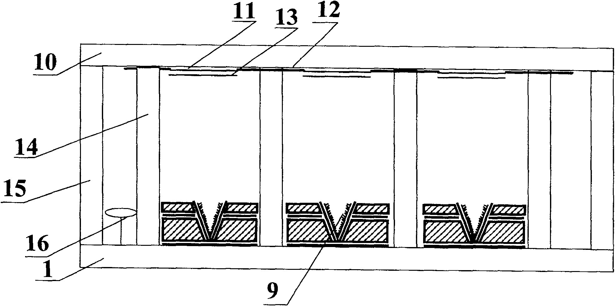 Flat board display of bevel cathode side-grid controlled structure and manufacturing process