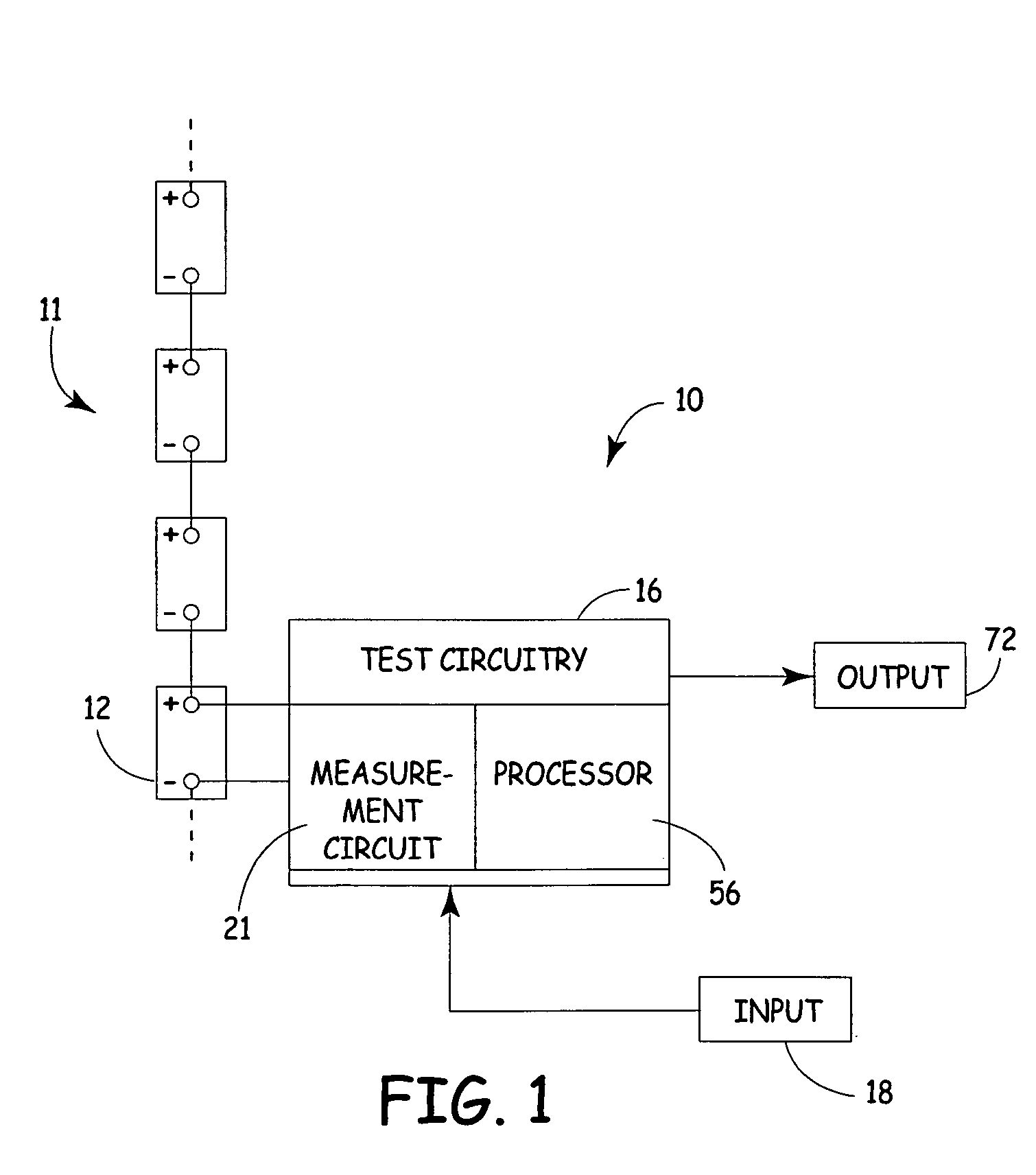Apparatus and method for predicting battery capacity and fitness for service from a battery dynamic parameter and a recovery voltage differential