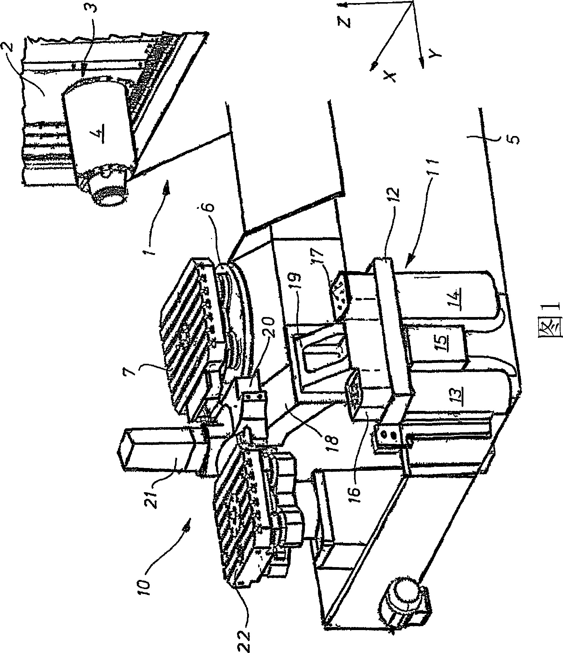 Milling and drilling machine comprising a pallet exchanger