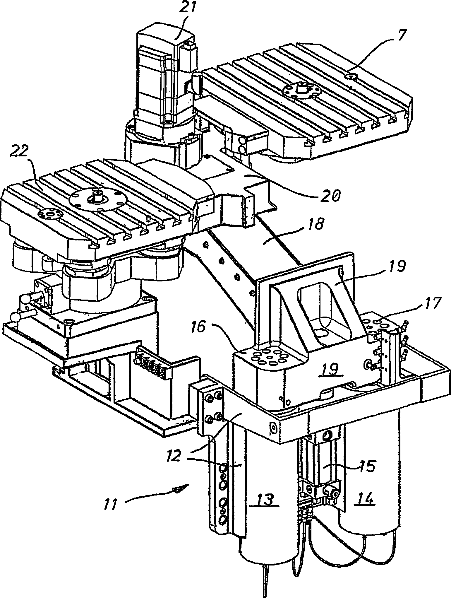 Milling and drilling machine comprising a pallet exchanger