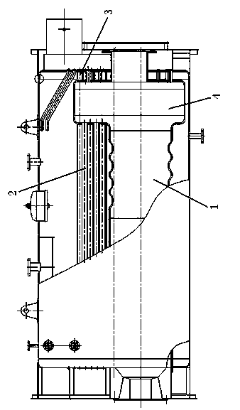 Oil and gas burning steam water boiler and outer wetback device thereof