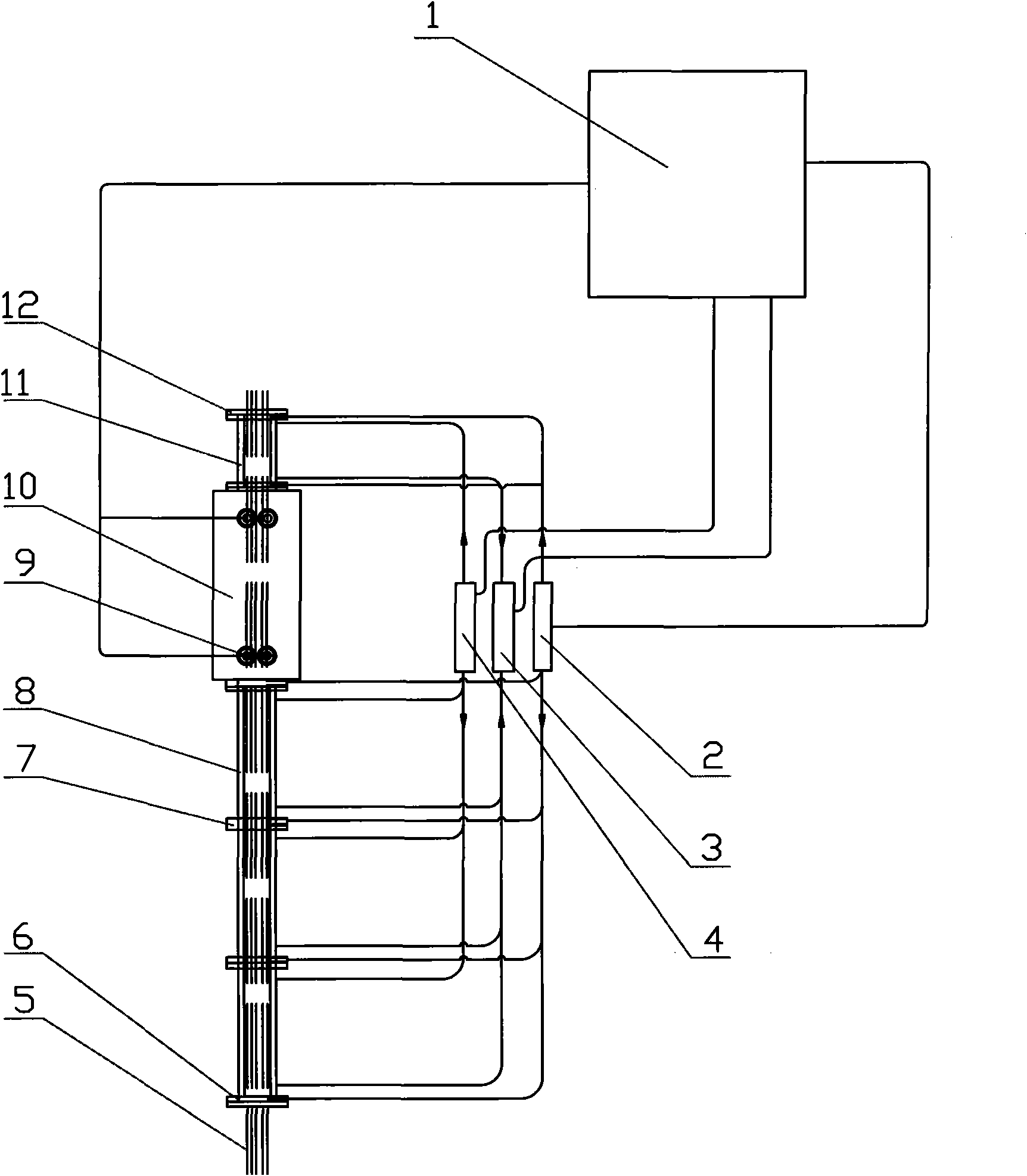 Vertical continuous annealing furnace