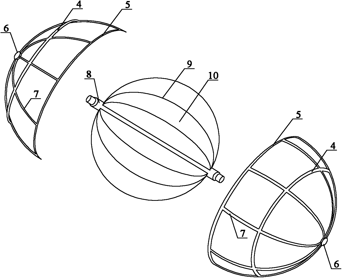 Biological filler with self-rotating function for waste gas treatment