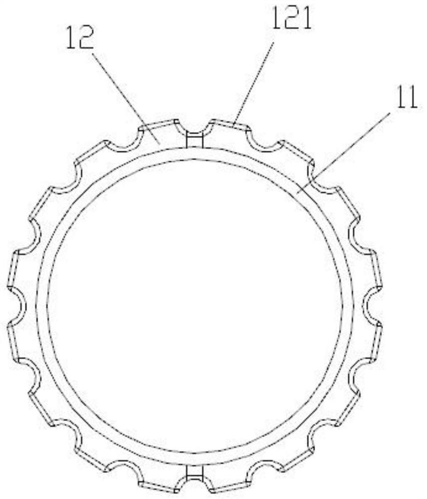 External gear-shaped reinforced composite pipe
