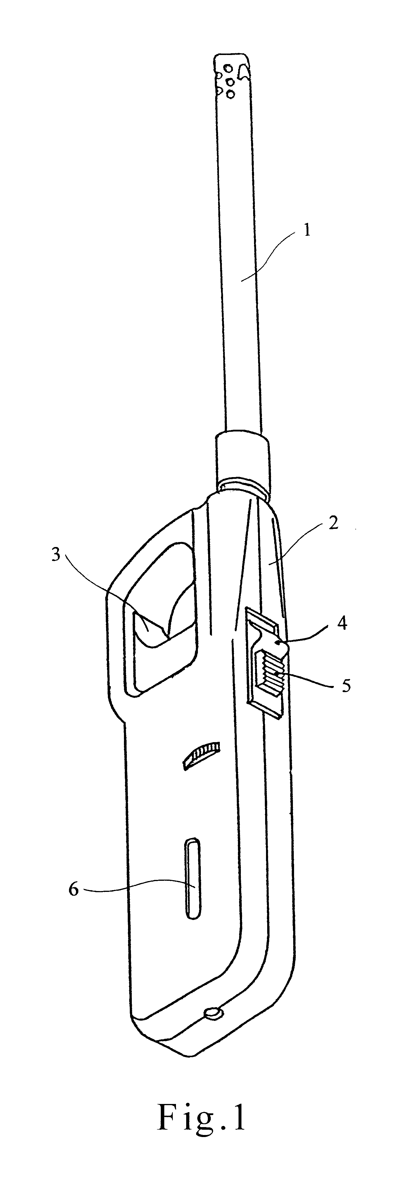 Igniter with a push-button and an elastic bar