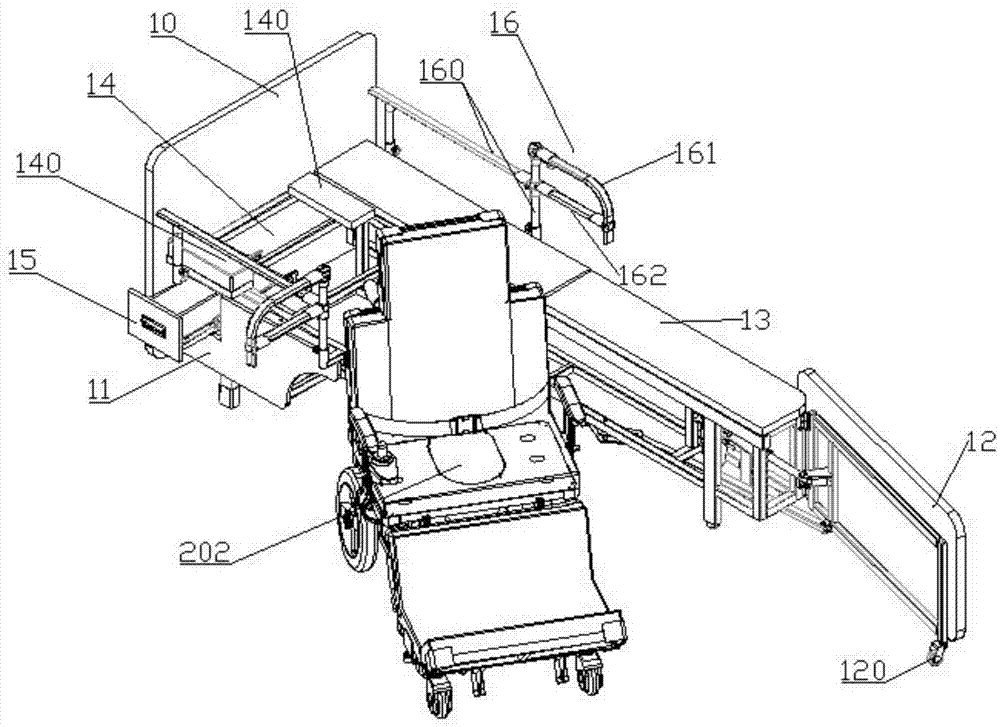 Multifunctional rehabilitation-type bed chair