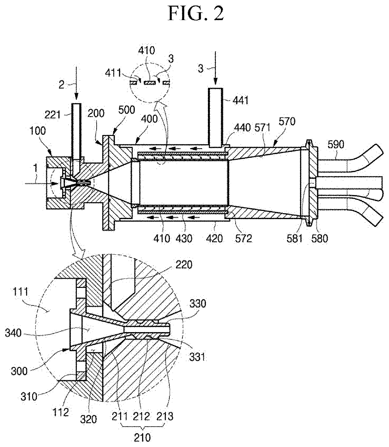 Exhaust gas dilution device