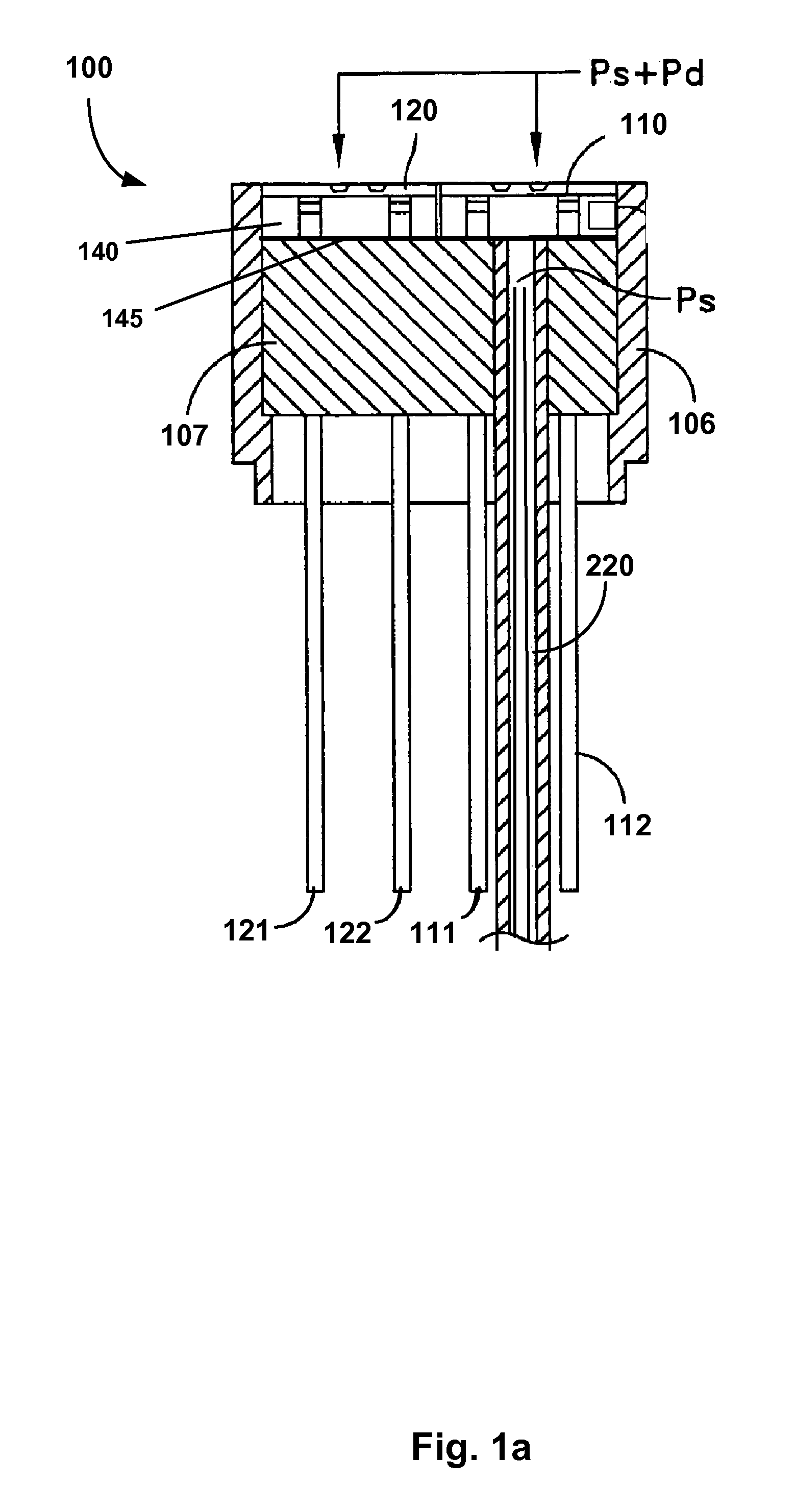 Enhanced static-dynamic pressure transducer suitable for use in gas turbines and other compressor applications