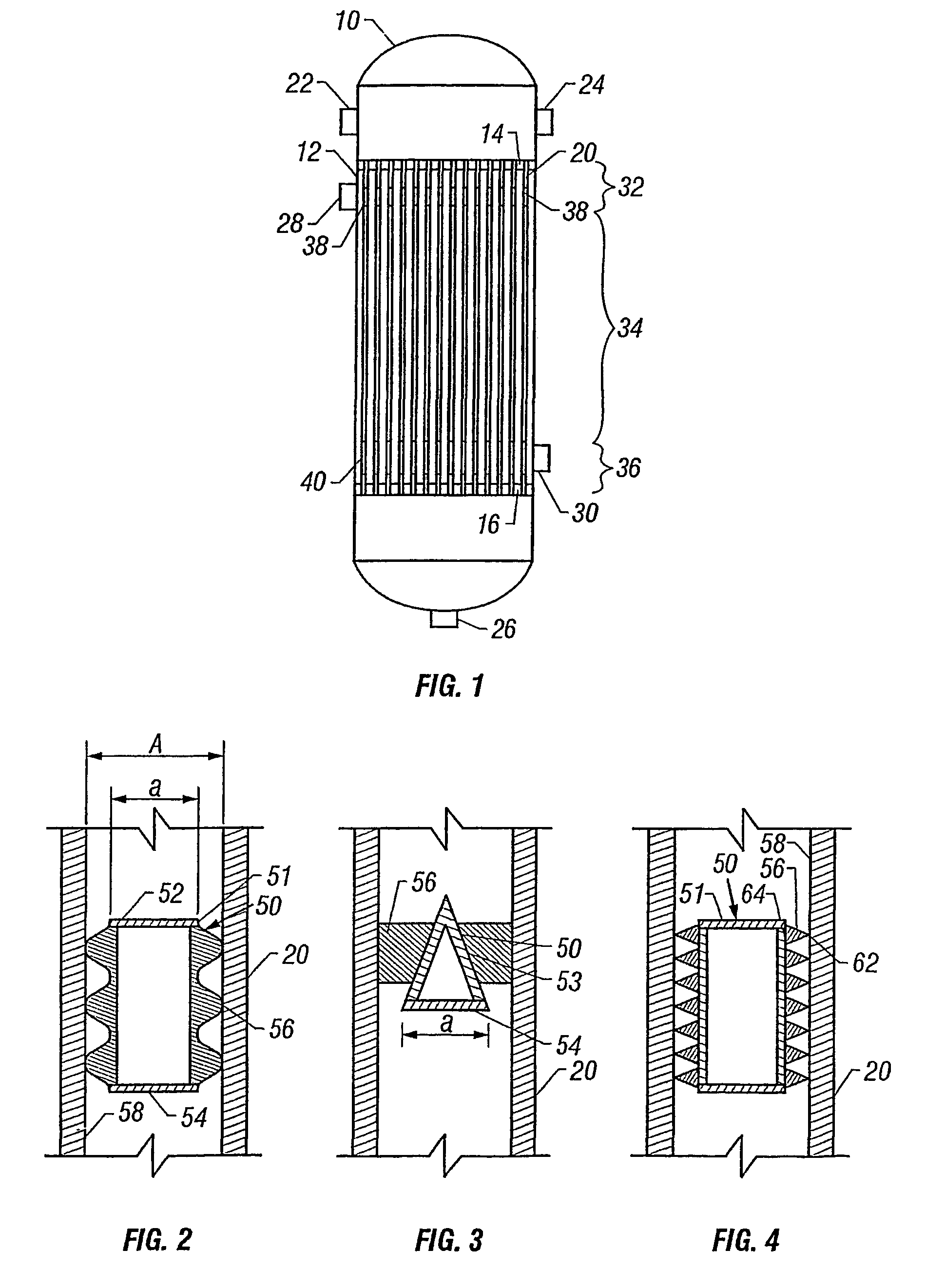 Rod-shaped inserts in reactor tubes