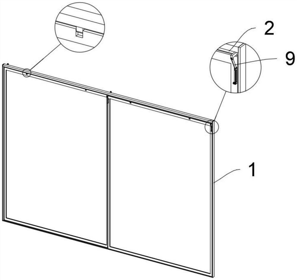 Sliding type unfolding type double-door-frame structure based on alloy doors and windows