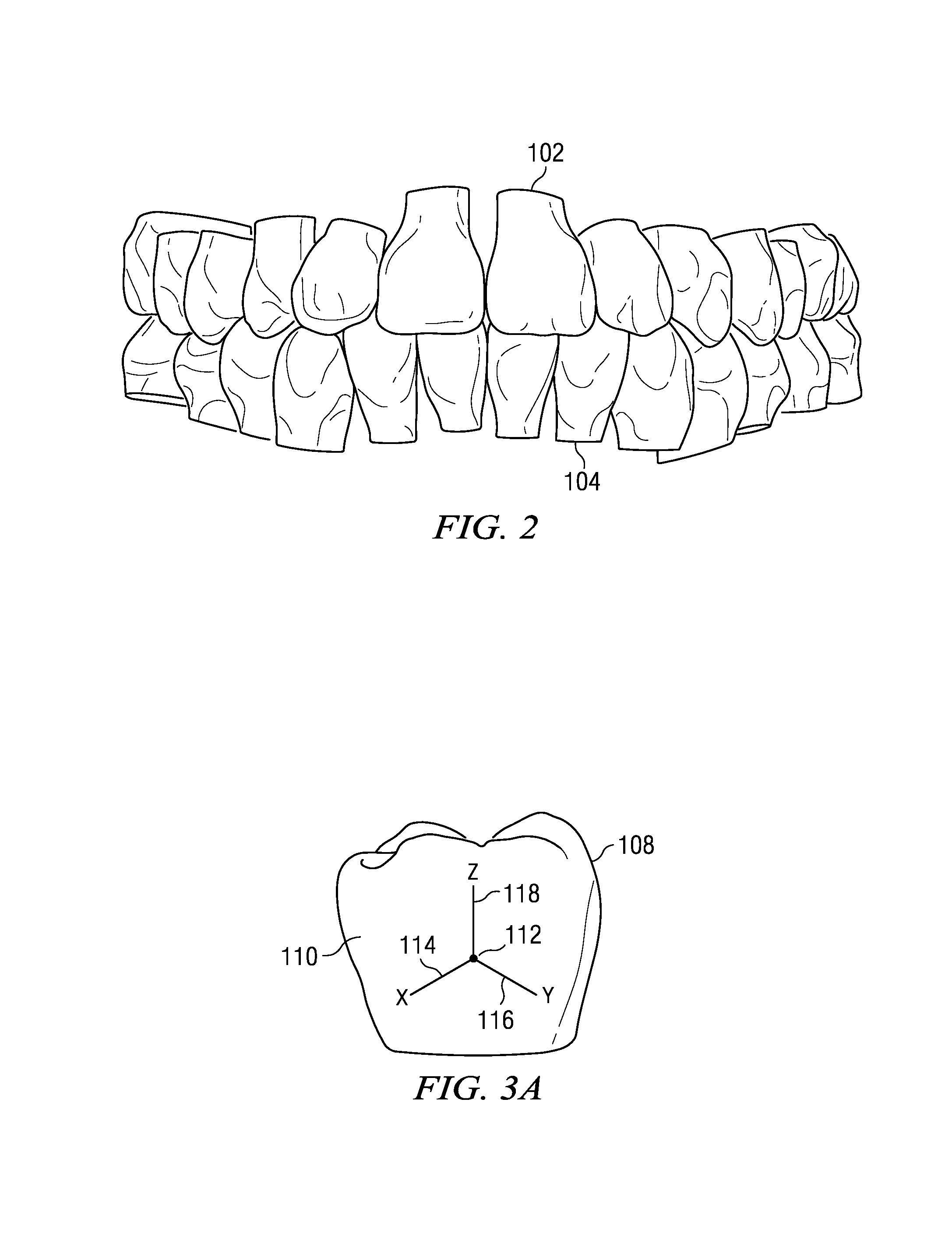 Method and system for measuring tooth displacements on a virtual three-dimensional model