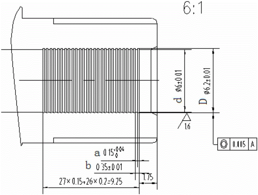 Stacking-type combined electrode for electrosparking of micro inner grooves of slow wave structure and manufacturing method of stacking-type combined electrode