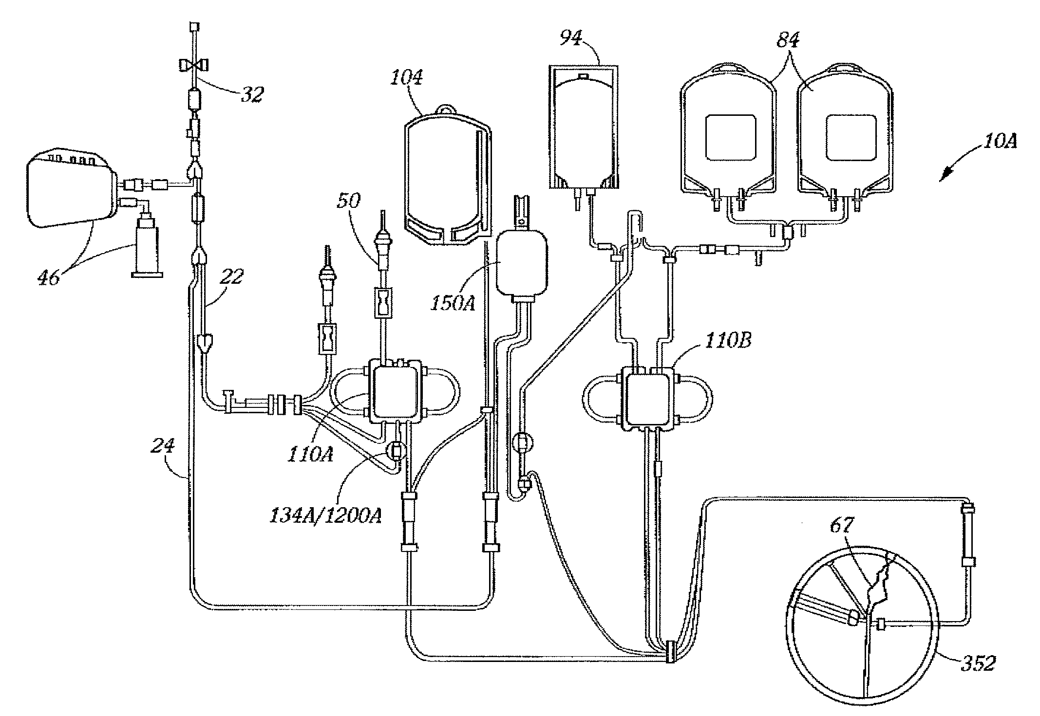 Extracorporeal blood processing methods with return-flow alarm