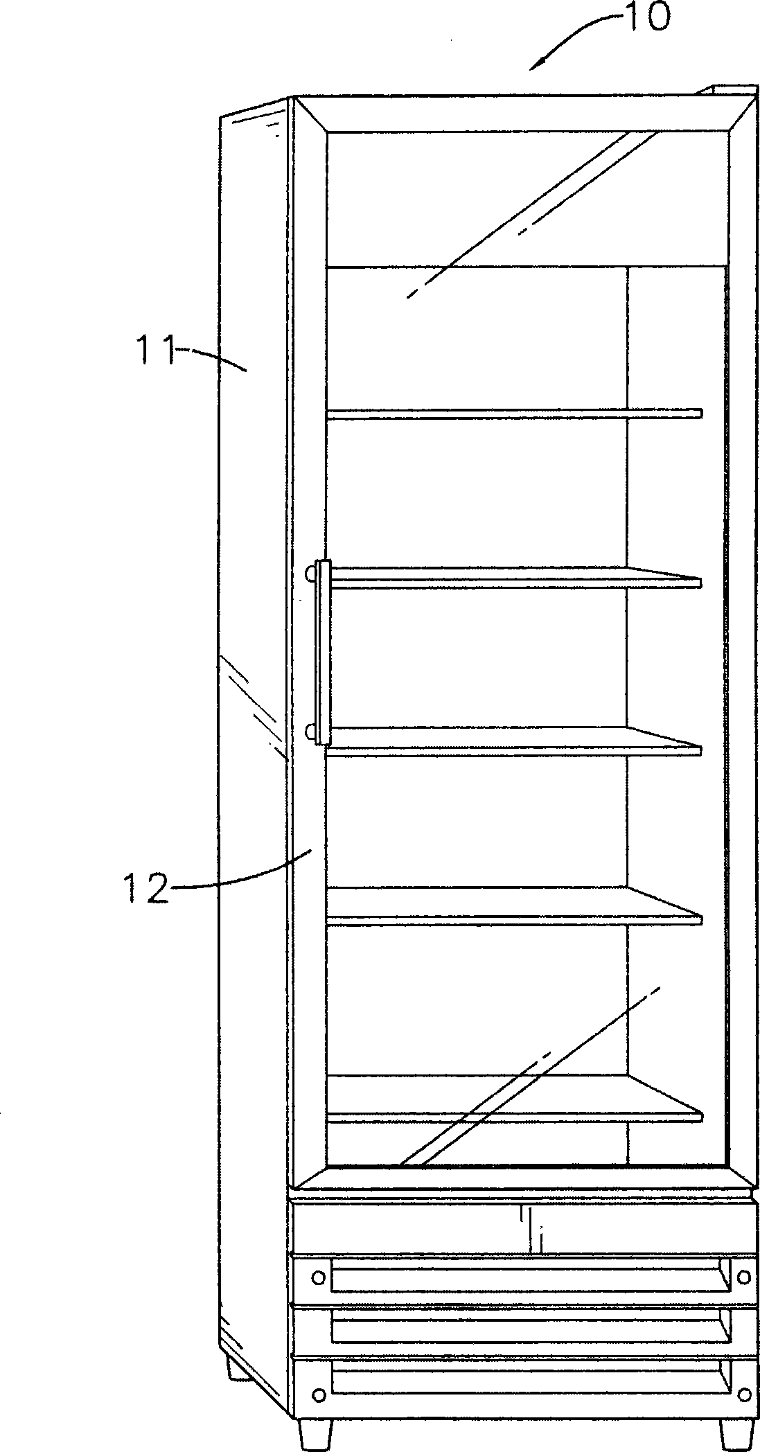 Energy-conserving control device for food fresh keeping cabinet