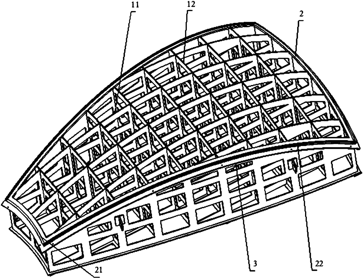 Milling cutting method of large melon petal shaped aluminum alloy component