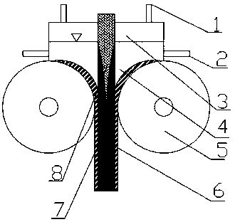 Continuous cast-rolling forming method and continuous cast-rolling forming device for bicontinuous-phase composite board