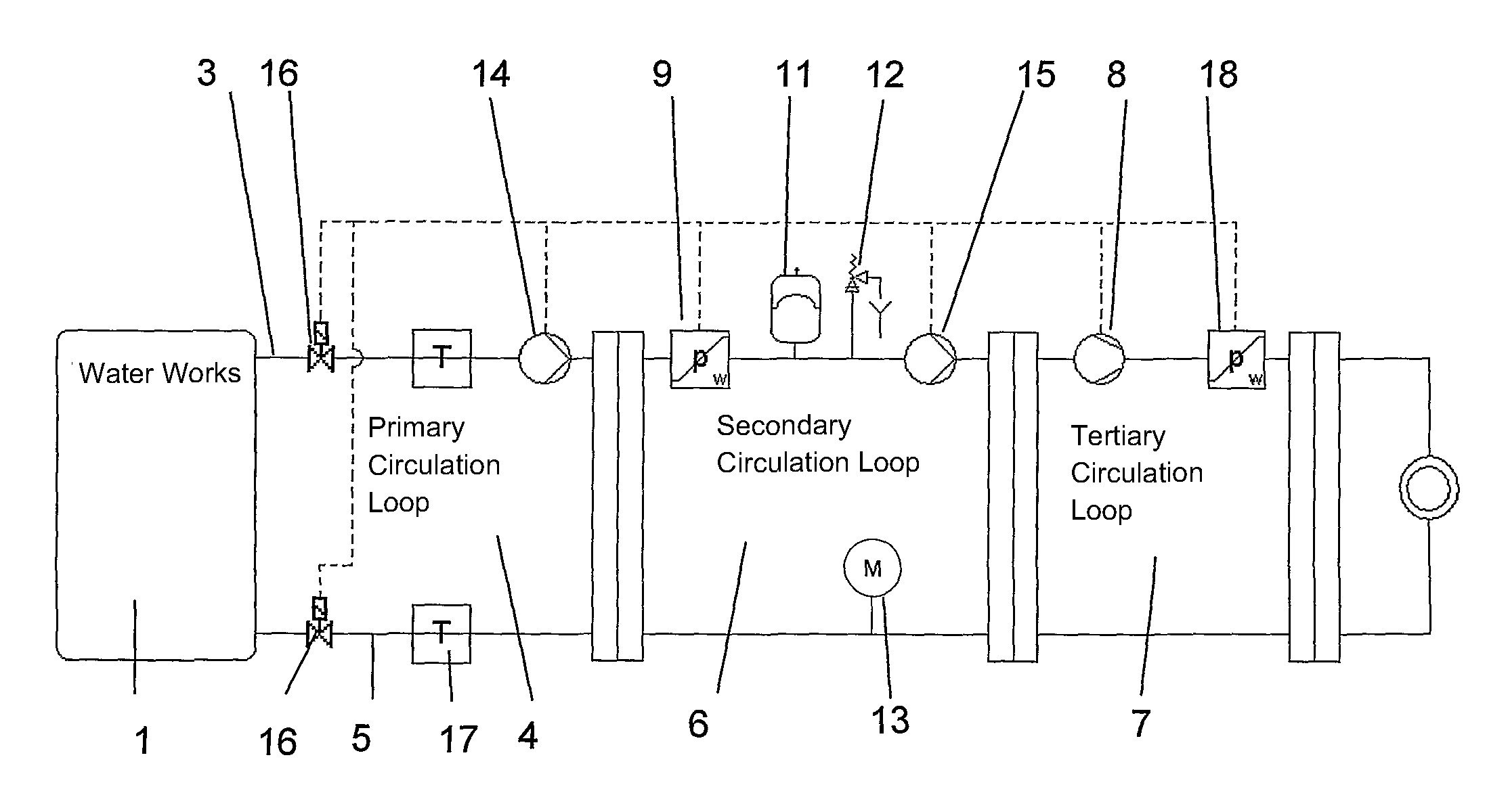 Safety heat exchanger for combining a heat pump with a device of a public drinking water supply facility