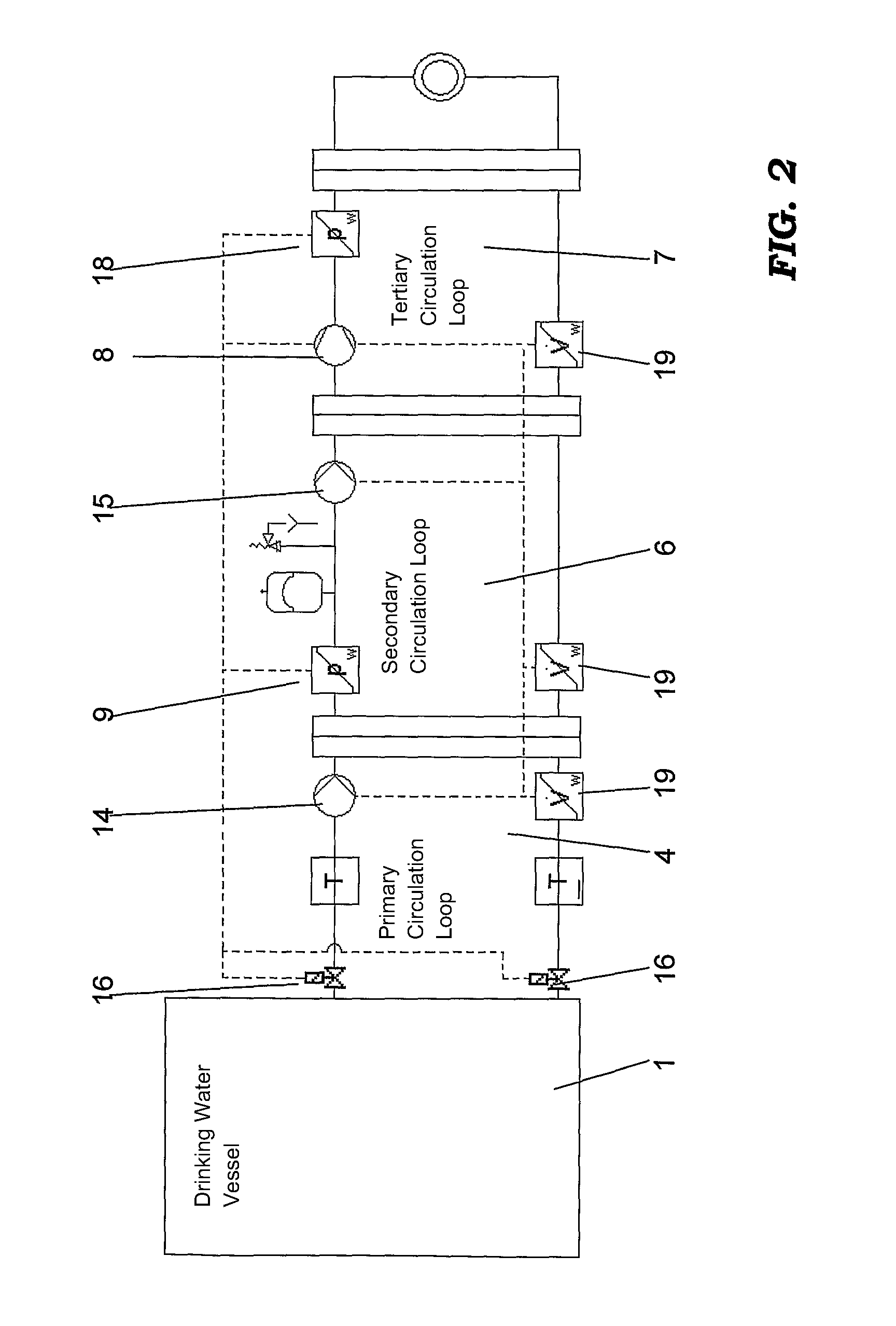 Safety heat exchanger for combining a heat pump with a device of a public drinking water supply facility