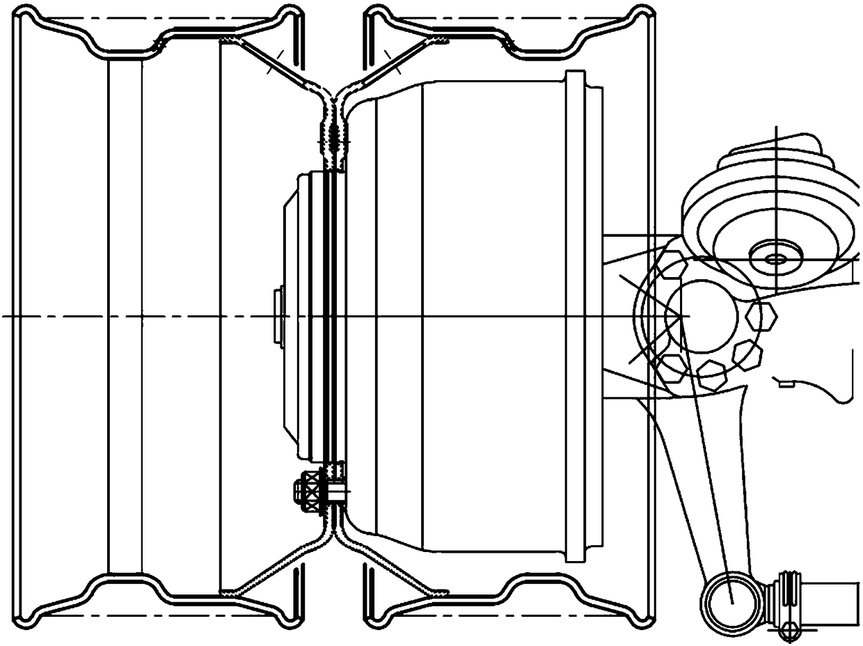 Truck wheel with reinforcing ribs on mounting face