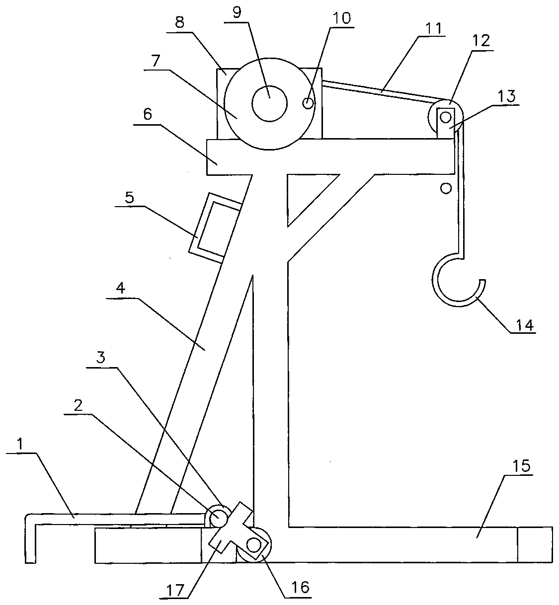 Movable copper and lead hoisting device