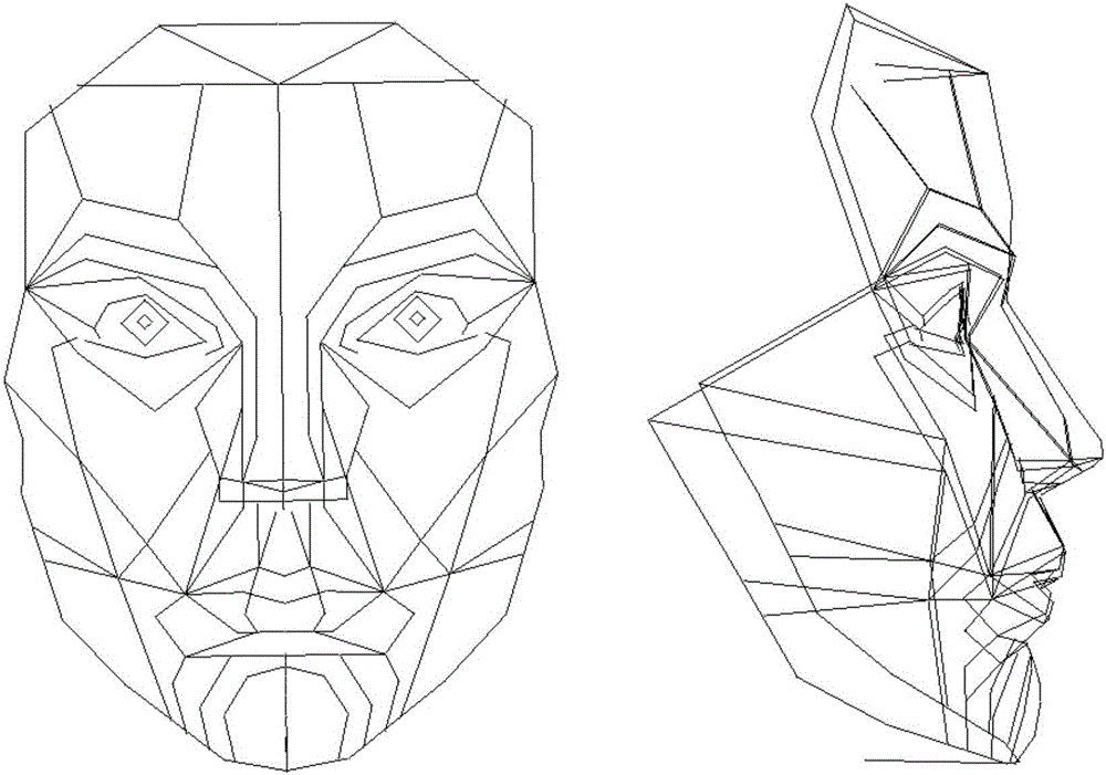 Three-dimensional human face model reconstruction method guided by golden proportion