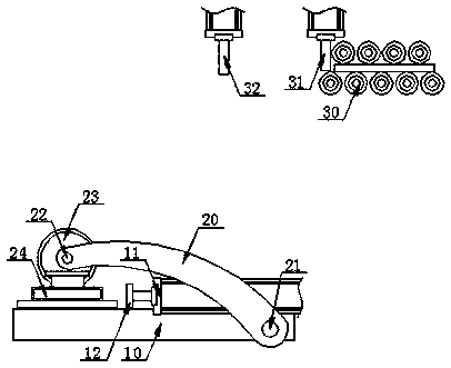 An automatic feeding and stamping system for automobile support arm components