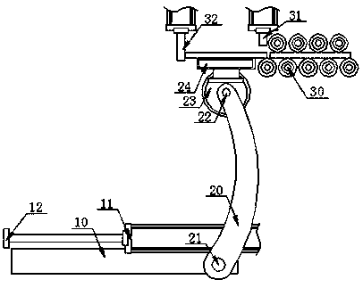 An automatic feeding and stamping system for automobile support arm components