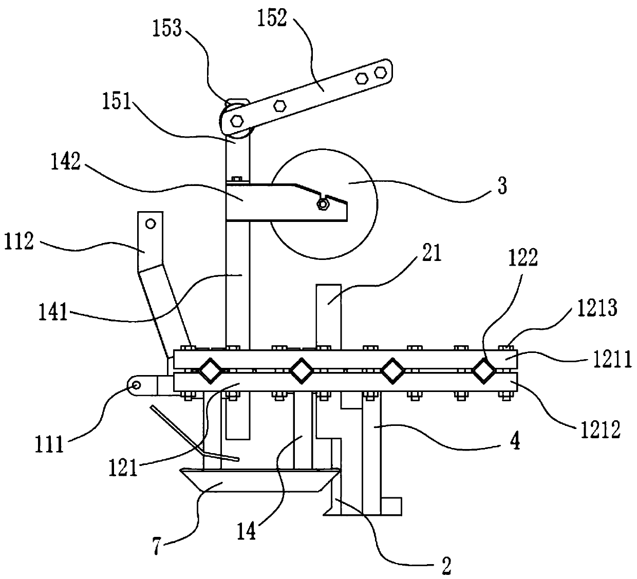 Drip irrigation pipe laying device allowing drip irrigation pipes to be set underground