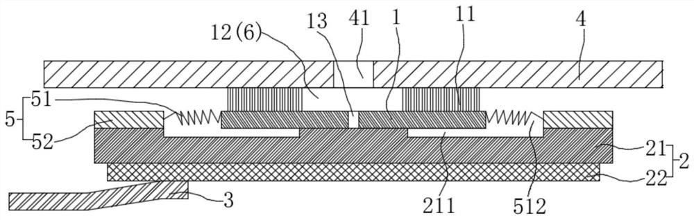 Staggered-layer supporting structure of piezoelectric micropump and gas control device