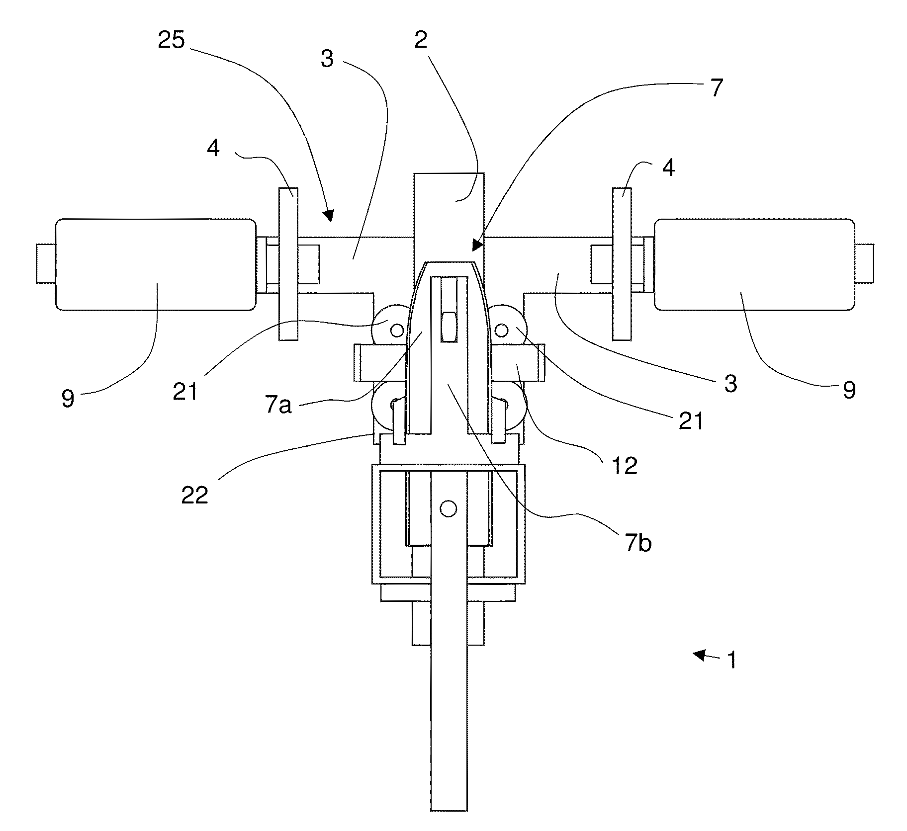 Device and a method for fixing a carcass