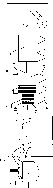 Exhaust gas fume afterheat recovering system with heat-accumulating and temperature-equalizing equipment