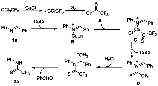 Method for preparing thiotrifluoroacetamide compound