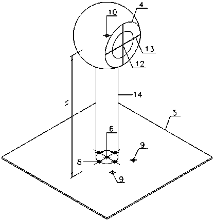 A steel structure drum-shaped welding ball positioning adjustment method