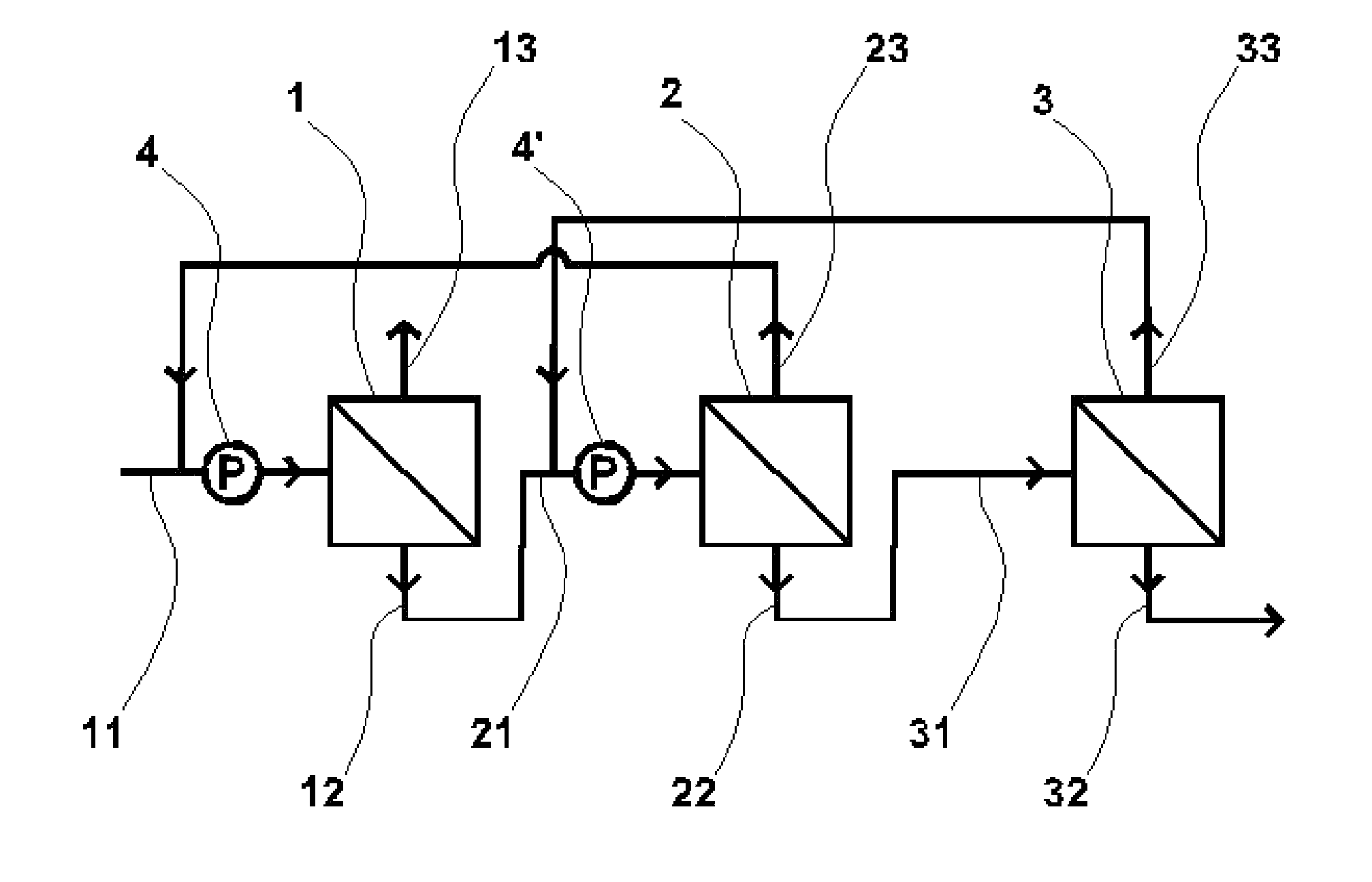 Method and device for concentrating material solutions