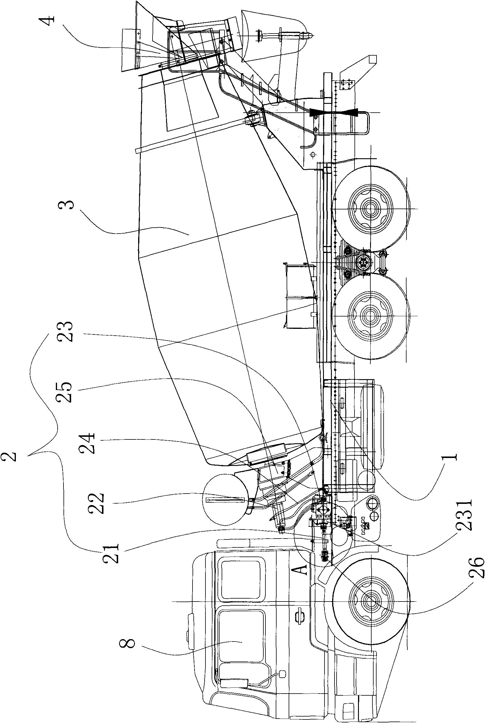 Safety device of transmission shaft of concrete mixer truck
