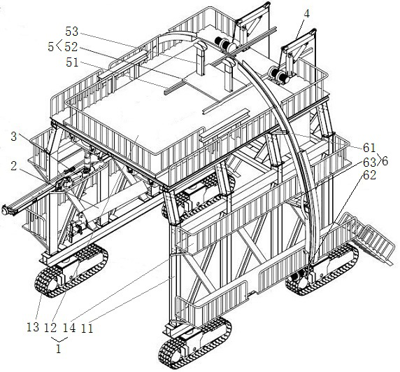 Multifunctional operation rack suitable for tunnel construction