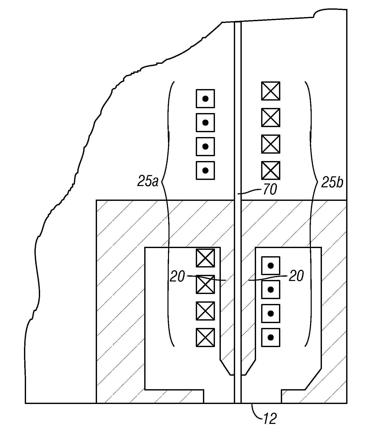 Thermally-assisted perpendicular magnetic recording system with write pole surrounding an optical channel and having recessed pole tip