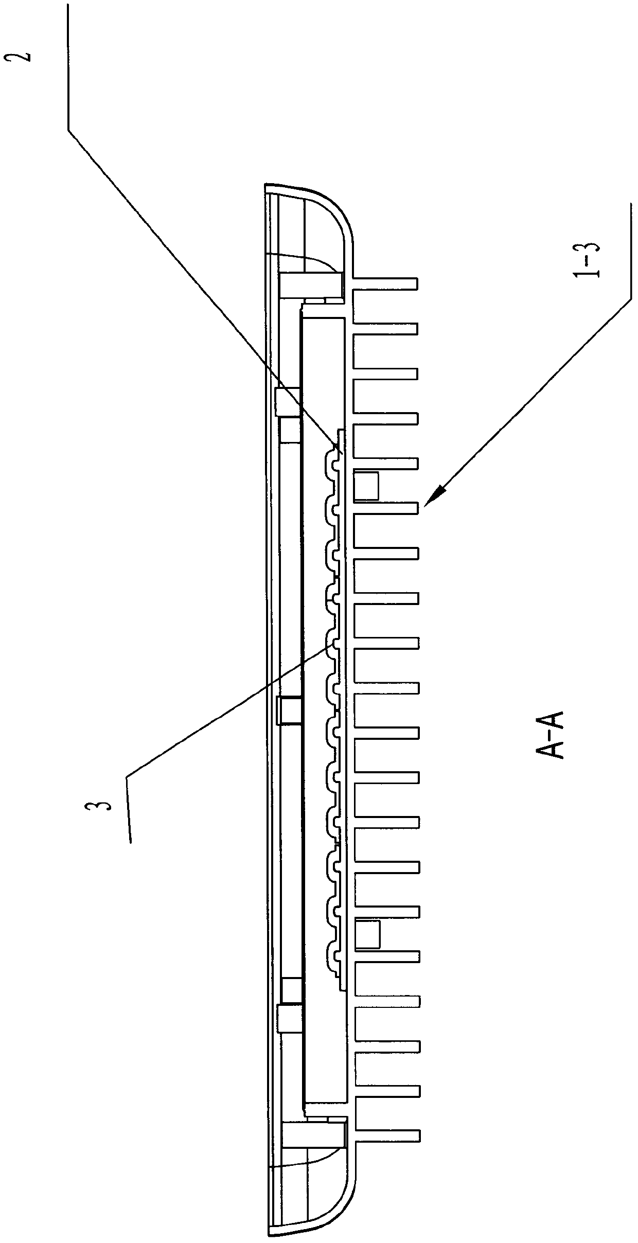 Light emitting diode (LED) lamp with front and rear cavity structures