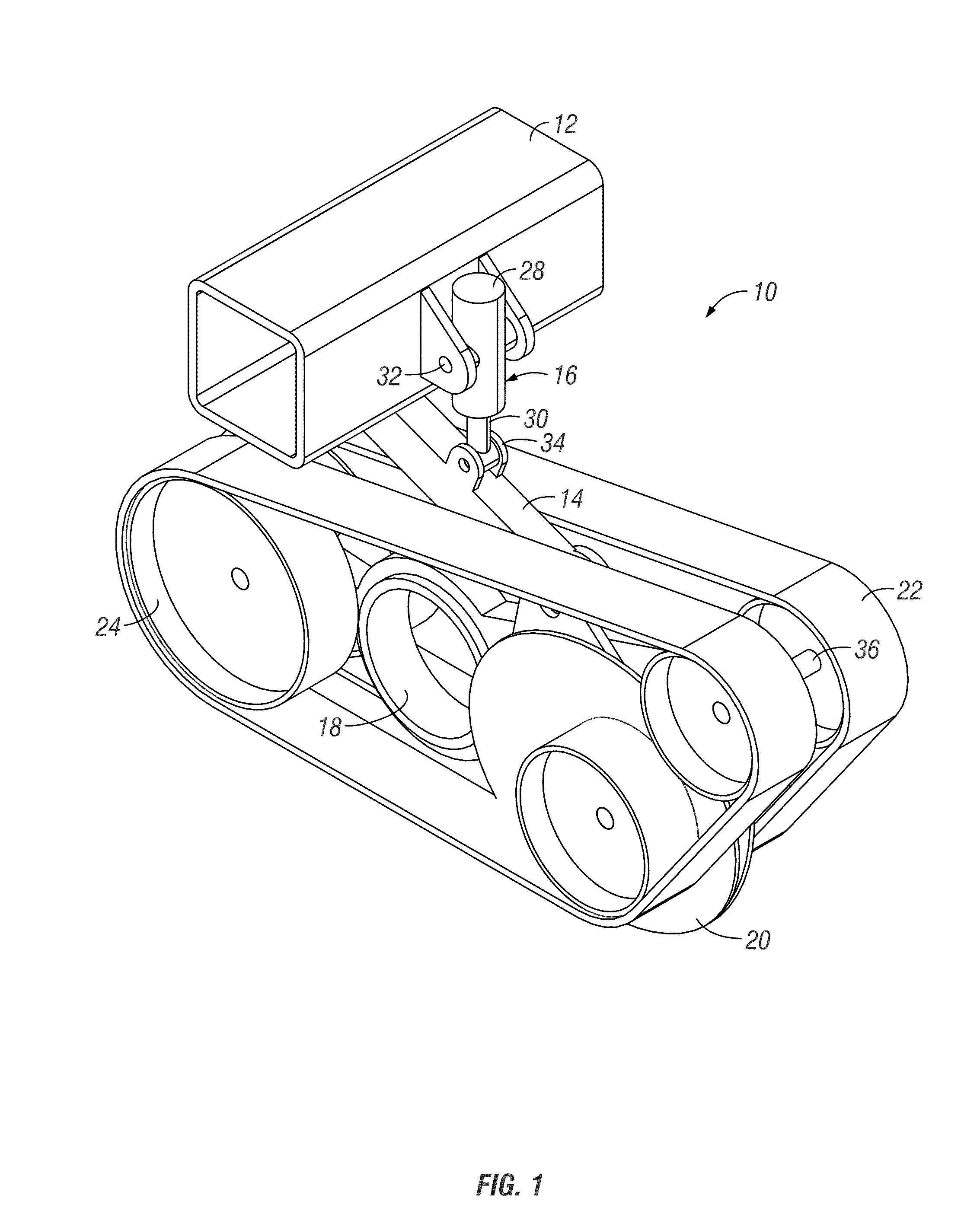 Row unit with tracks