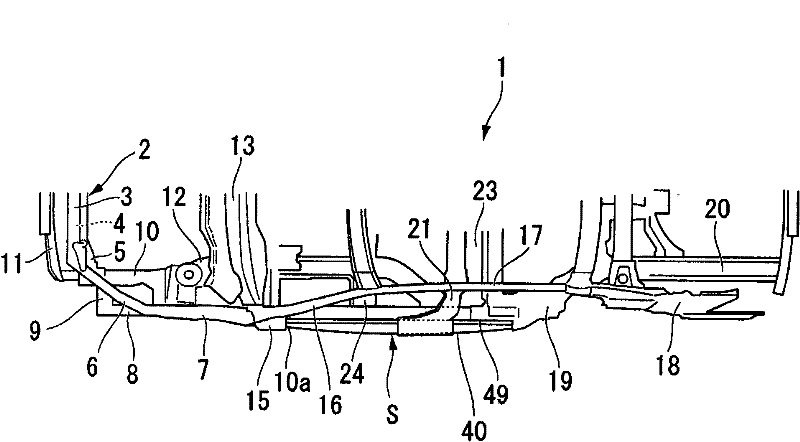 Structure for side portion of vehicle