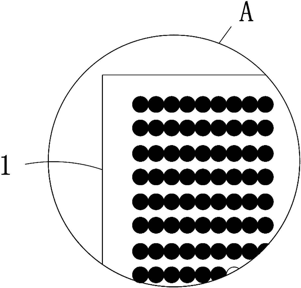 Back passivation matrix dot type laser grooving conductive structure